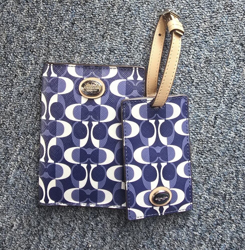 Coach passport and luggage tag